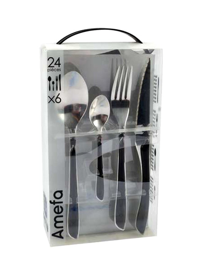 Amefa 24-Piece Cutlery Set Silver 24x14x7.5cm
