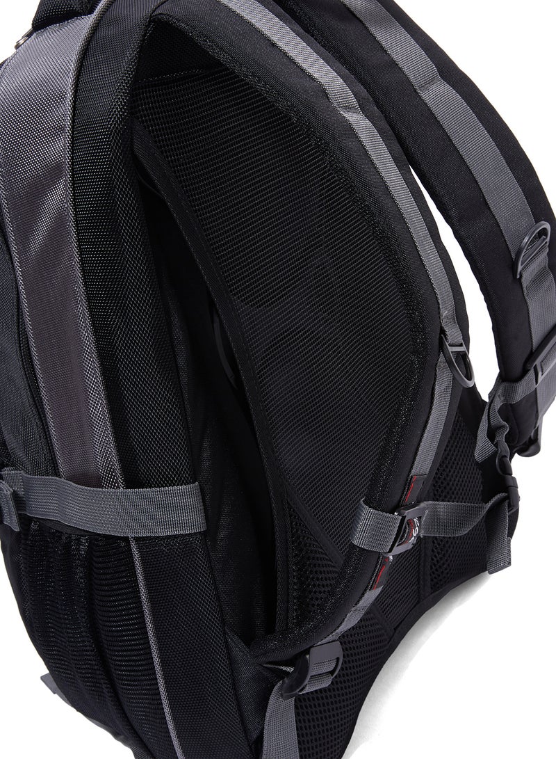 Regency Zipper Closure Backpack Black/Grey - Image 3