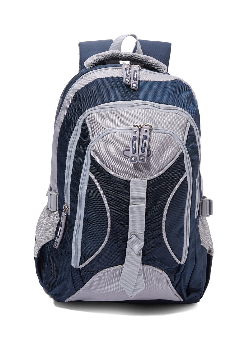 Regency Zipper Closure Backpack Black/Grey - Image 1