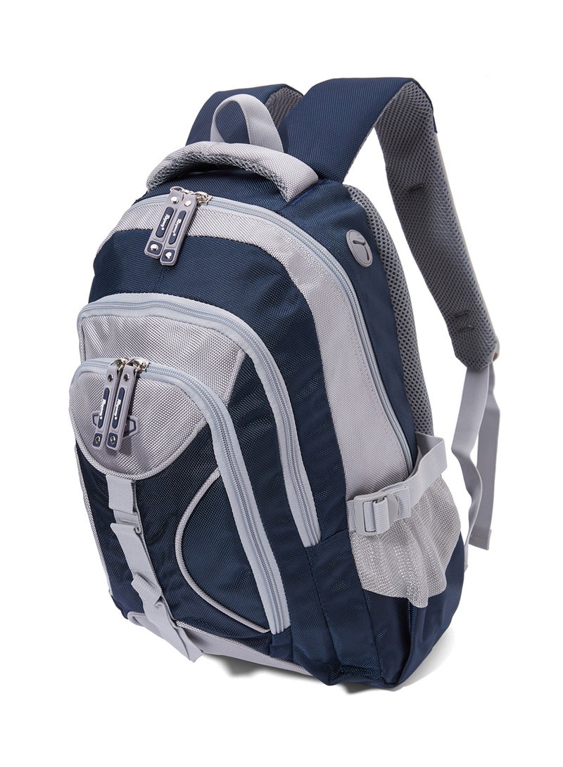 Regency Zipper Closure Backpack Black/Grey - Image 3