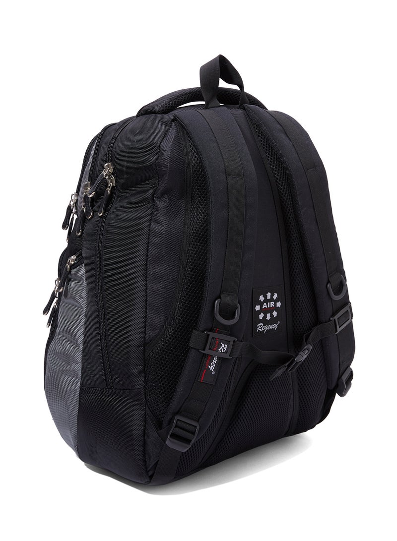 Regency Zipper Closure Backpack Black/Grey - Image 2