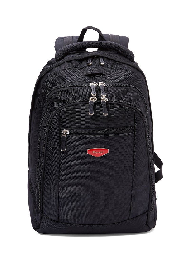Regency Zipper Closure Backpack Black - Image 1