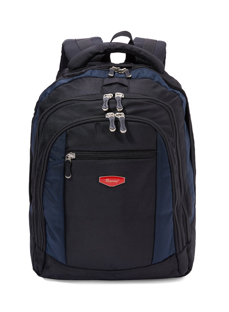 Regency Zipper Closure Backpack Navy Blue - Image 1