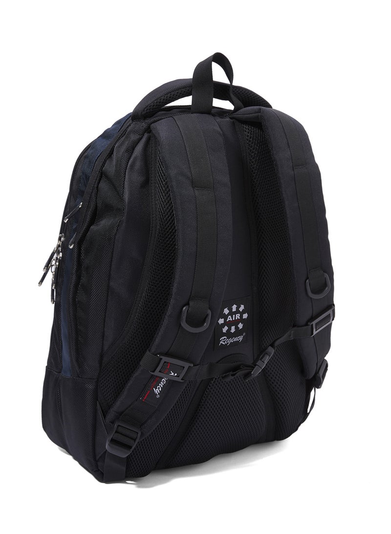 Regency Zipper Closure Backpack Navy Blue - Image 2