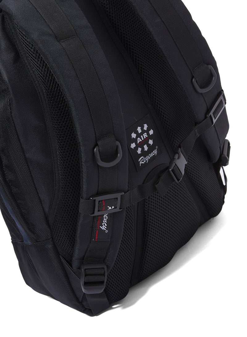 Regency Zipper Closure Backpack Navy Blue - Image 4