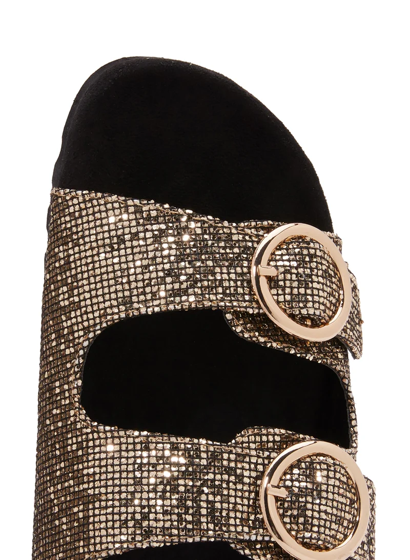 shoexpress Gwen Flat Sandals Gold