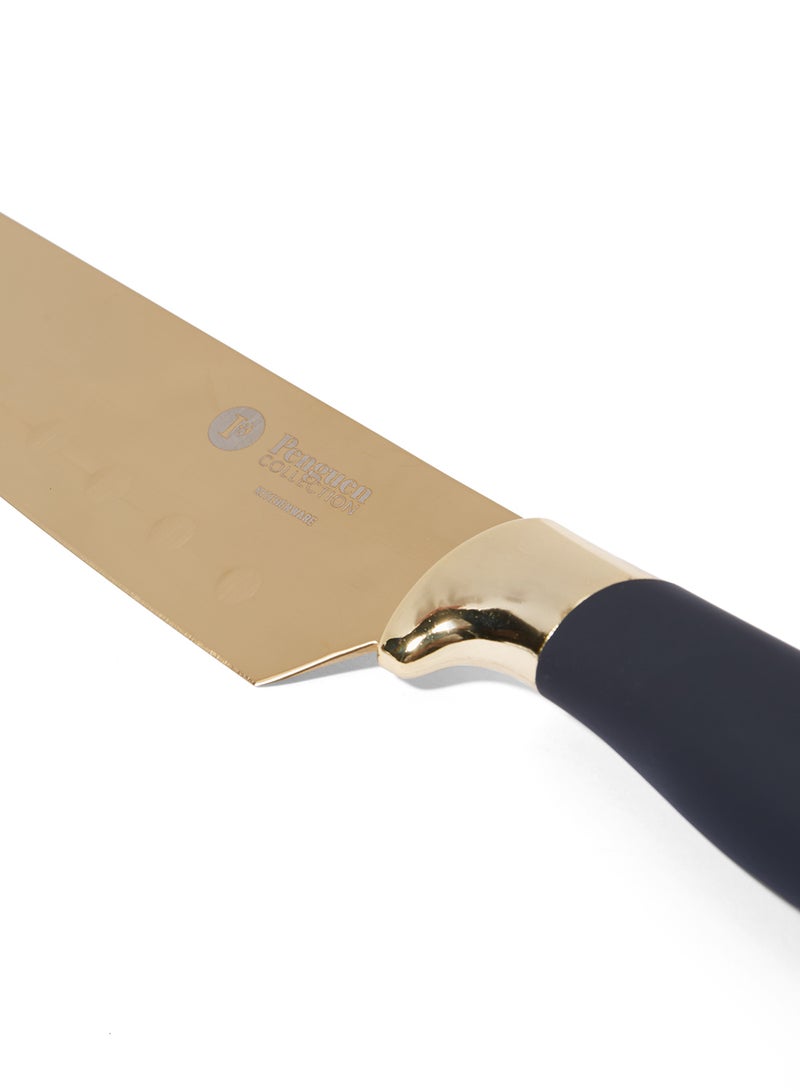 Penguen Aria Santoku Knife Gold/Black 7inch - Image 4