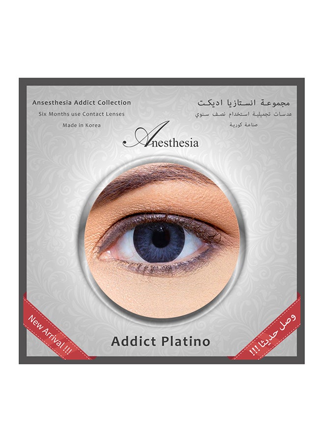 Anesthesia Addict Platino (Blue) 6 Months Disposable Contact Lenses  - Image 2