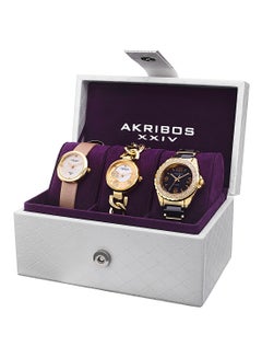 women 3-Piece Analog Watch Set AK766YG