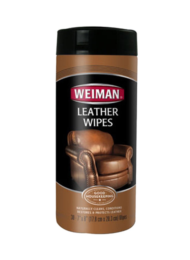 Leather Wipes, 30-Piece