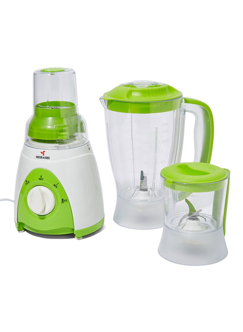 ميباشي خلاط 4 في 1 400 W ME-BL1003G أخضر/ أبيض/ شفاف  - Image 2