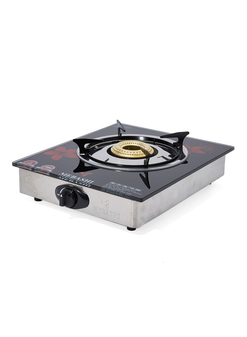 Mebashi - Single Burner Gas Stove ME-GS1004G1 Black/Red/Silver - Image 1