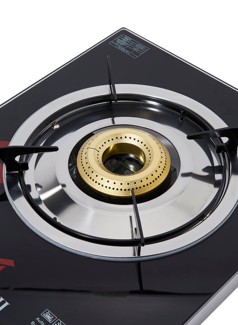 Mebashi - Single Burner Gas Stove ME-GS1004G1 Black/Red/Silver - Image 1
