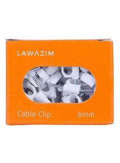 LAWAZIM Cable Clip Box White 6mm  - Image 1