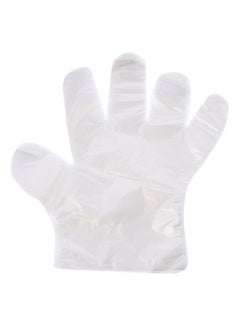 LAWAZIM 100-Piece Disposable Multi-purpose Gloves Clear 10x10cm  - Image 1