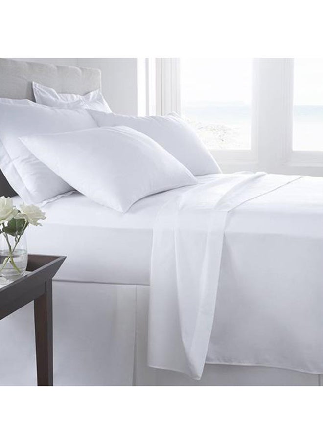 Princes - 3-Piece Flat Sheet Set Cotton White King - Image 1