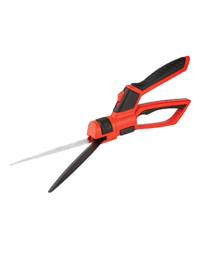 مقص للعشب برتقالي/أسود/فضي