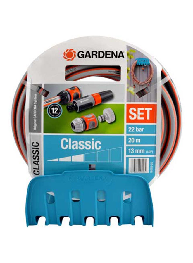 GARDENA - Hose With Wall Bracket Set Grey/Orange/Blue - Image 1
