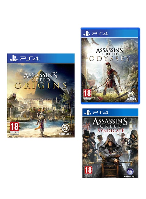 Assassin's Creed Odyssey + Assassin's Creed Origins + Assassin's Creed Syndicate - (Intl Version) - adventure - playstation_4_ps4