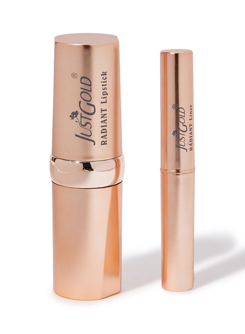 JUST GOLD Radiant Lipstick And Lip Liner 07 Brown - Image 1