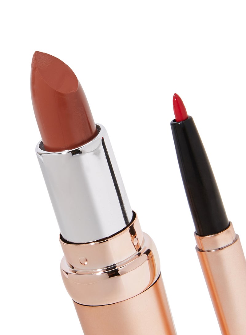 JUST GOLD Radiant Lipstick And Lip Liner 07 Brown - Image 2