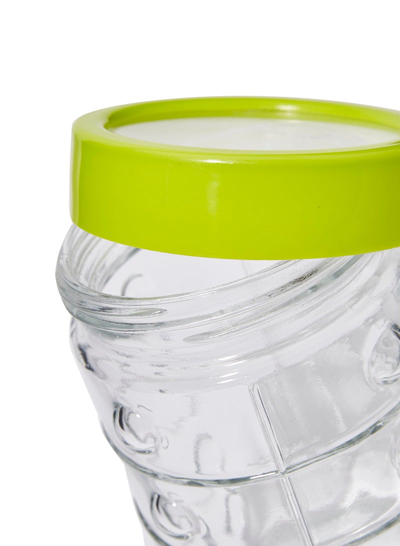 Harmony 1Pc Glass Jar Clear / green - Image 2