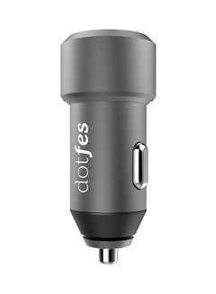 dotfes Dual Port Car Charger Grey 