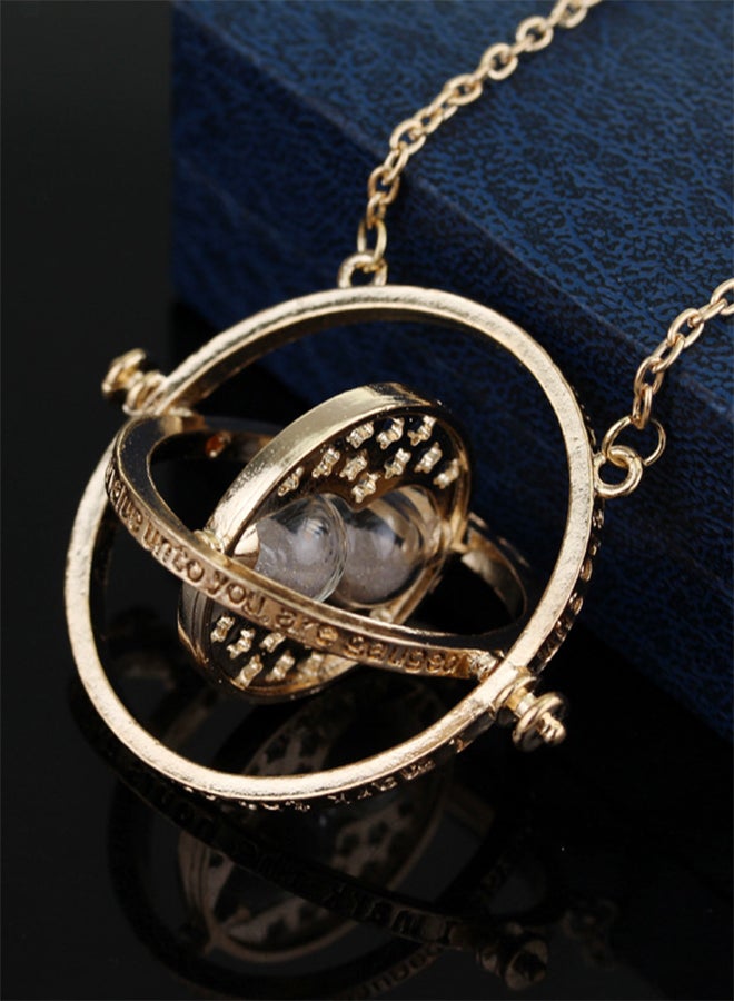 CJ - 18 Karat Gold Plated Time Turner Hourglass Pendant Necklace - Image 1