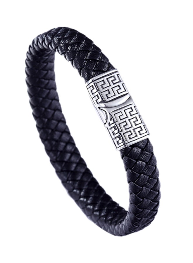 سي ال سوار رقيق من التيتانيوم الصلب والجلد - Image 1