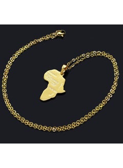 CJ 18 Karat Gold Plated Africa Map Pendant With Necklaces  - Image 2