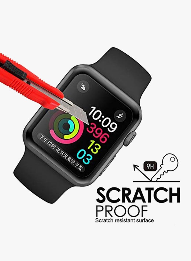 HQPro Tempered Glass 3D Screen Protector For Apple Watch Series 4 Clear - Image 2