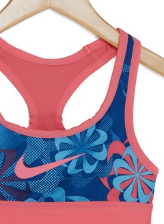Nike Kids Pro Classic All Over Print Sports Bra Gym Blue/Pink Nebula  - Image 3