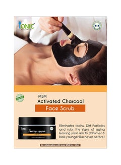 Ionic MSM Organic Activated Charcoal Diamond Face Scrub 80grams  - Image 2