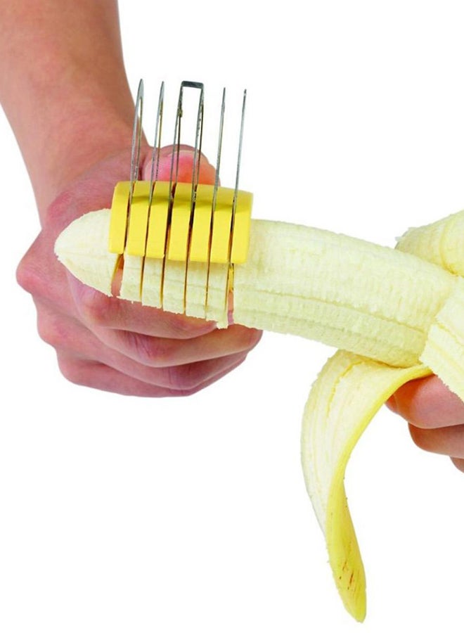 Generic - Stainless Steel Banana Slicer Yellow/Silver 17.5x3.7cm - Image 1