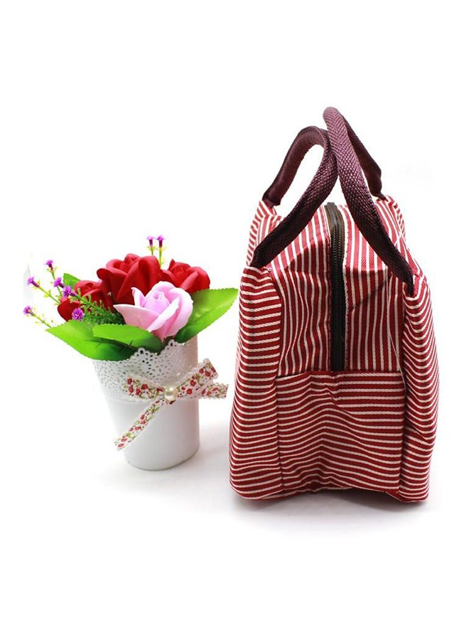 Thermal Insulated Lunch Bag Red/White 23x15x17cm  - Image 3