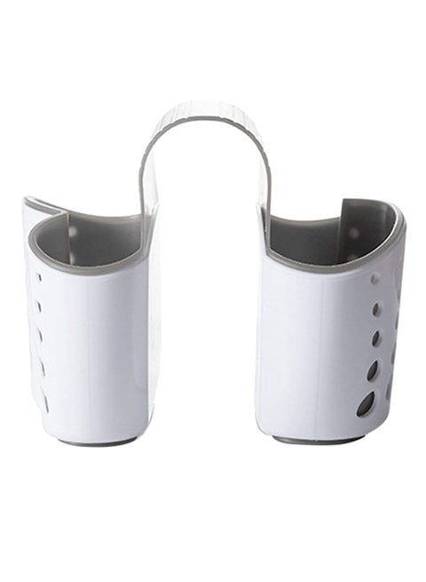 Multifunction 2 Sided Kitchen Sink Hanging Strainer White/Grey 145x140x124mm