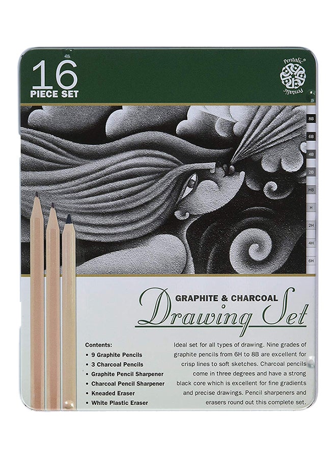Pentalic 16-Piece Drawing Set Beige