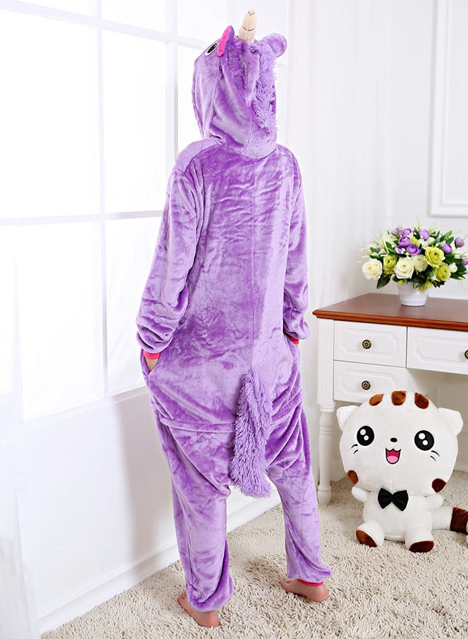 QiaoKai Horse Shaped Comfy Onesie Purple/White  - Image 2