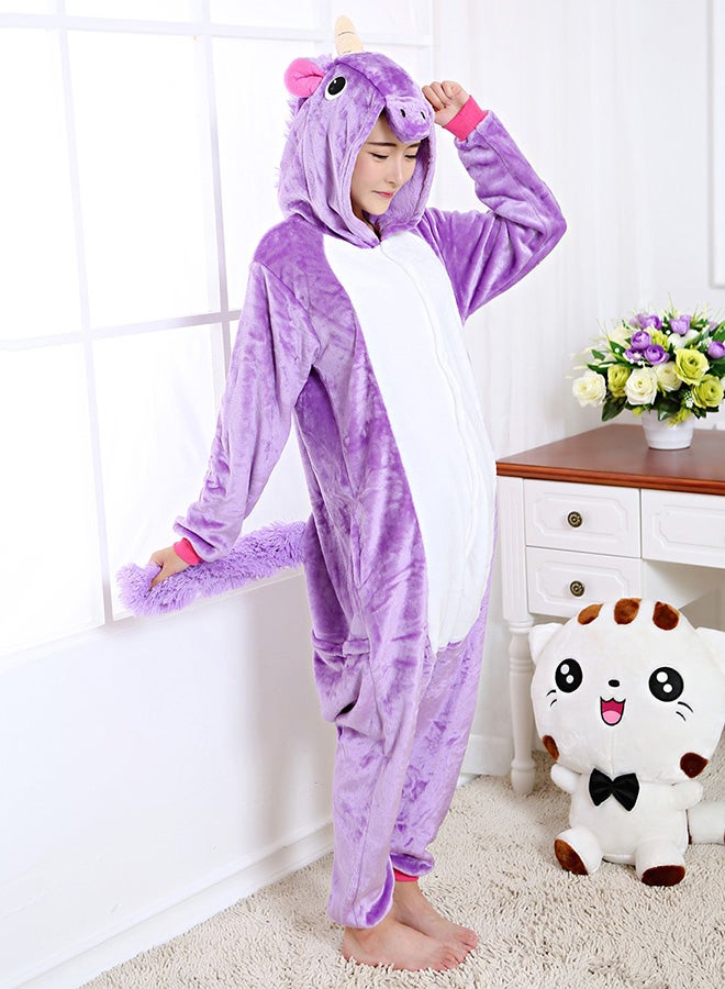 QiaoKai Horse Shaped Comfy Onesie Purple/White  - Image 3