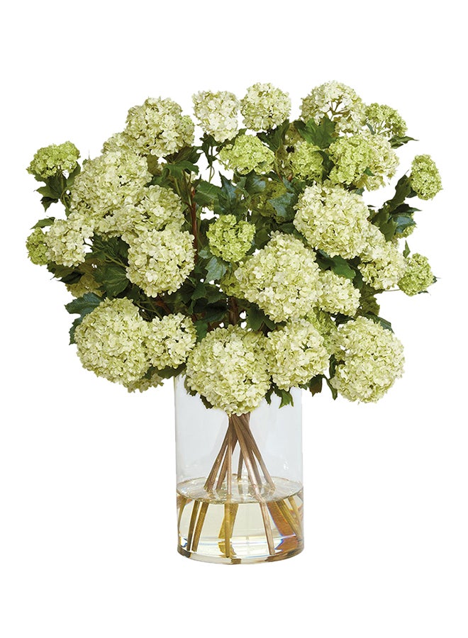ETHAN ALLEN - Snowball Water Garden With Container Green/Clear - Image 1