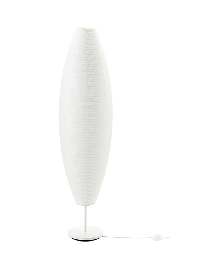 Oval Standing Floor Lamp White 33x128x22cm