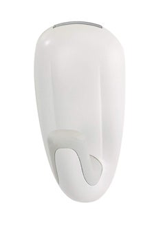 Command 17600B-ES Bathroom Hook With Water-Resistant Strips,Large,Holds 3.4 Kg. Each 1xHook And 2xStrips White 5.7x9.2x22.2inch  - Image 1