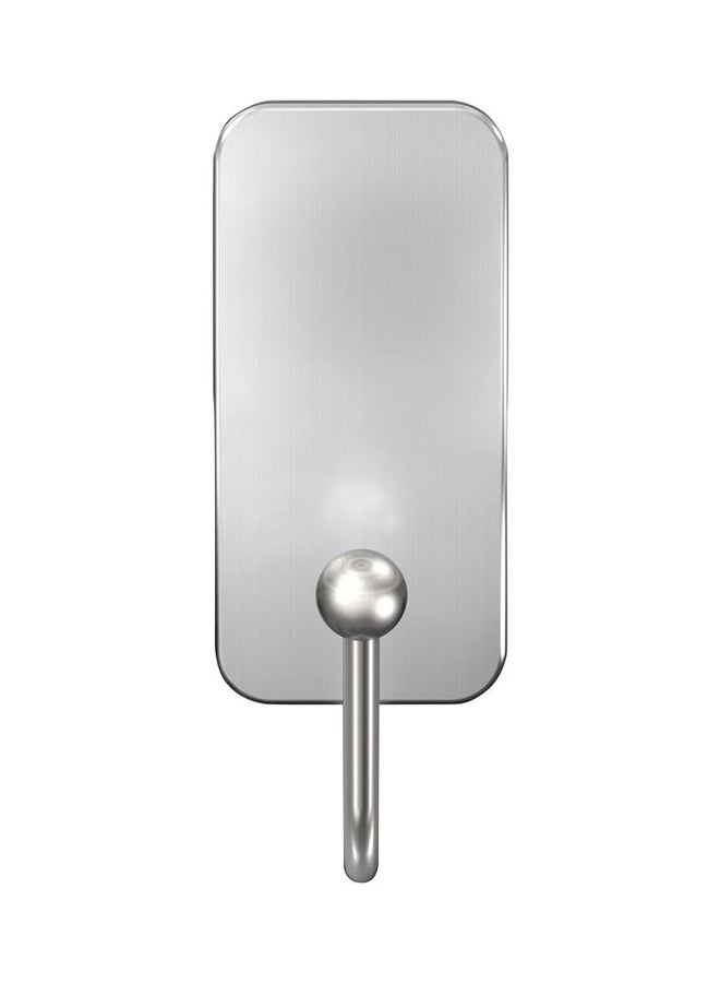 Command - Damage-Free Hanging Bath Hook Satin Nickel S - Image 1