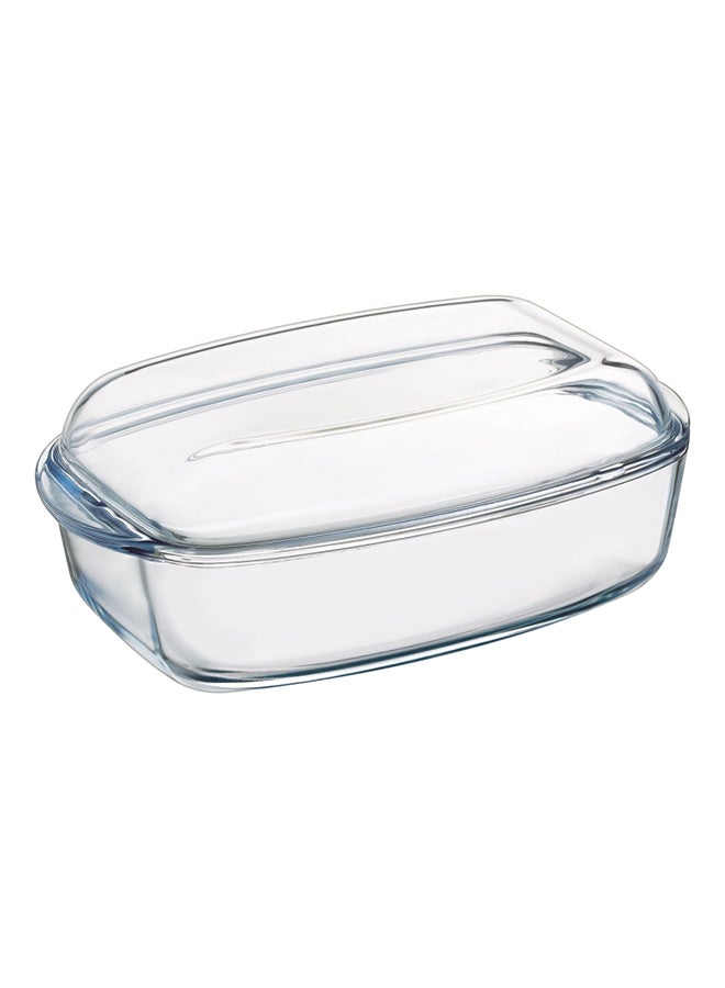PYREX Essentials Rectangular Roaster With Lid Clear