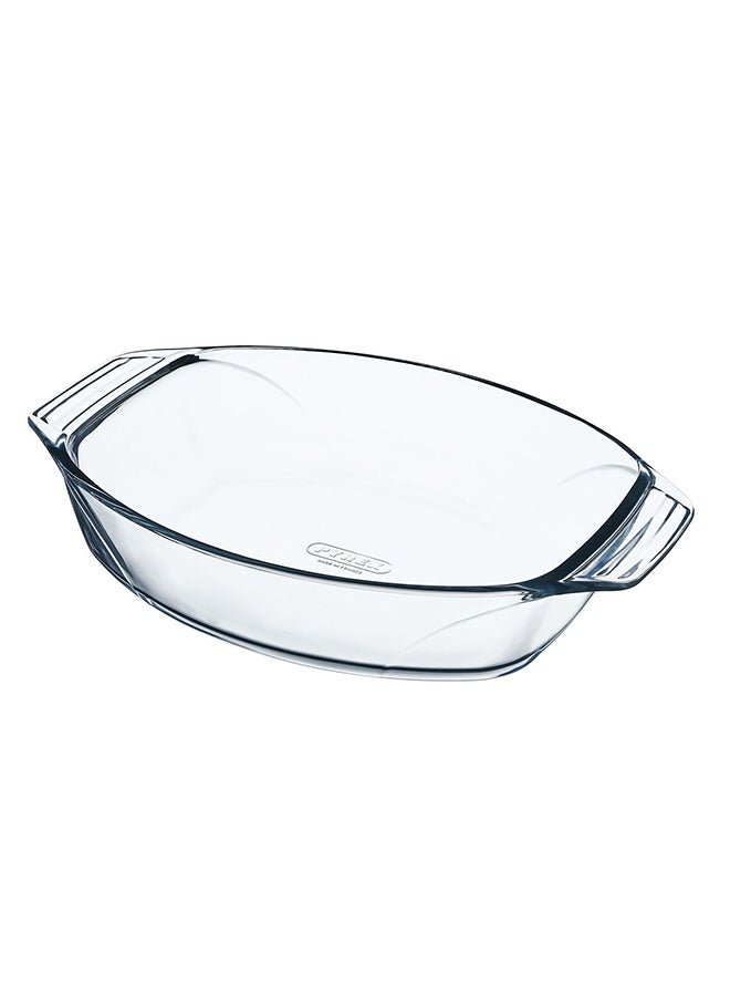 PYREX - Optimum Oval Roaster With Handle Clear 35cm - Image 1