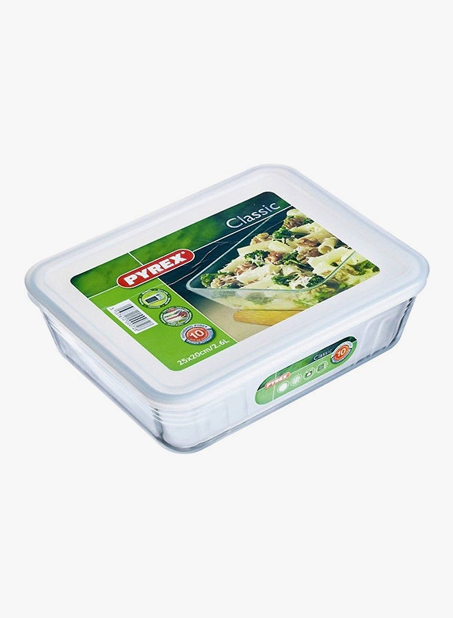 PYREX - Rectangular Container With Lid Clear 0.8Liters - Image 1