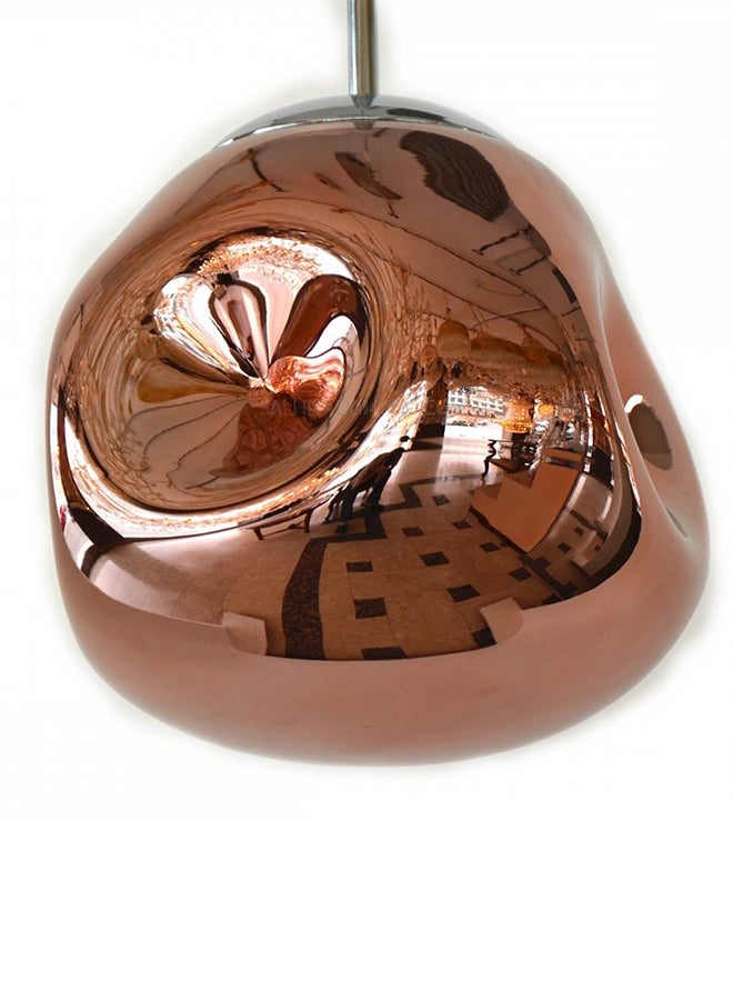 AL SALHIYA LIGHTING Indoor Glass Pendant Light Rose Gold/Silver 20x24cm  - Image 3