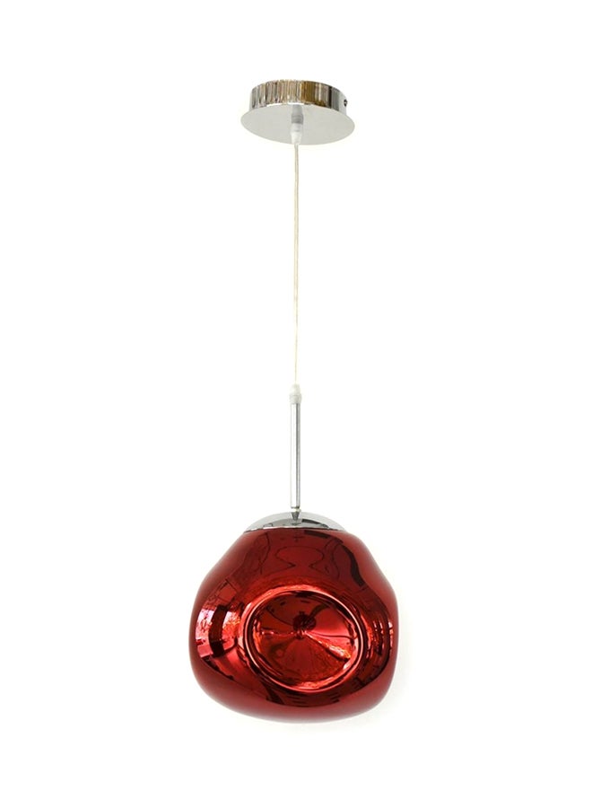 AL SALHIYA LIGHTING Indoor Glass Pendant Light Red/Silver 20x24cm  - Image 1
