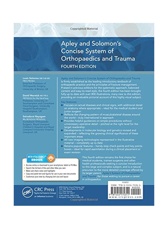 Concise System Of Orthopaedics And Trauma Paperback English by Louis Solomon - 01 Jun 2014 - Image 2