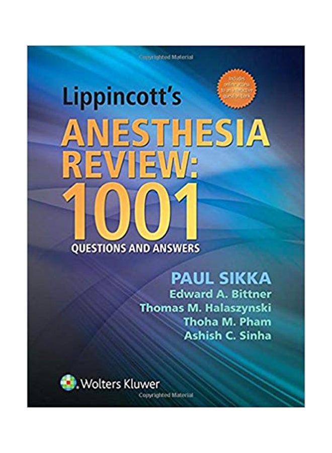 Lippincotts Anesthesia Review: 1001 Questions And Answers paperback english - 4-Nov-14 